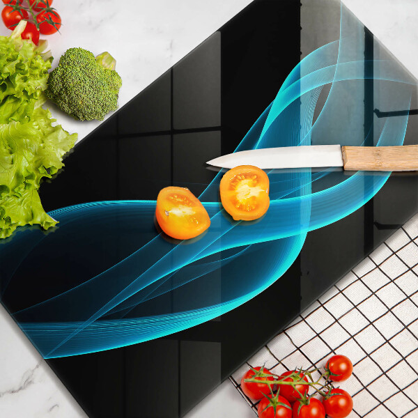 Skleněná deska do kuchyně Modrá abstrakce