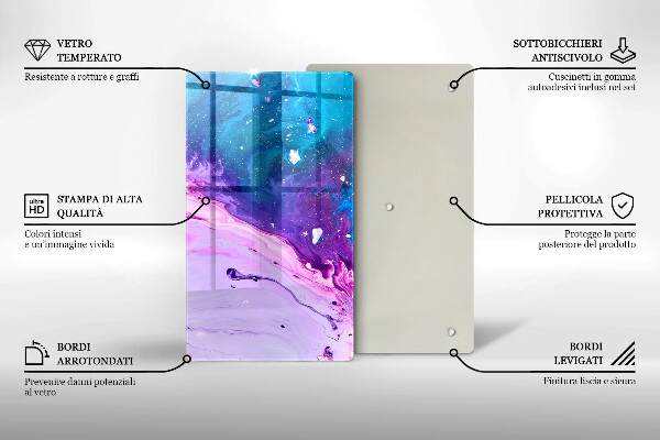 Skleněná deska do kuchyně Abstrakce inkousty