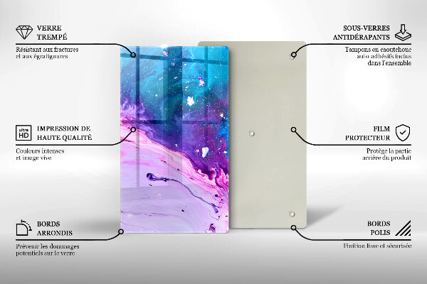 Skleněná deska do kuchyně Abstrakce inkousty