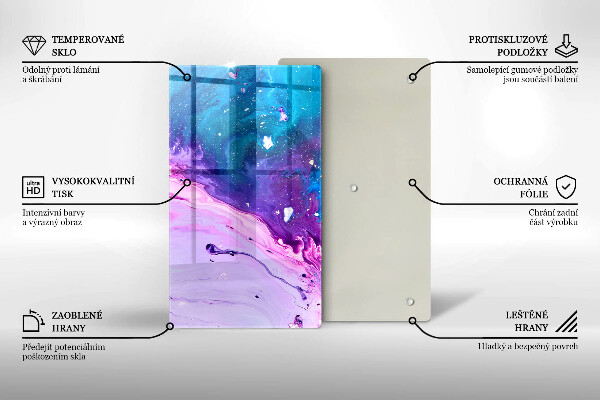 Skleněná deska do kuchyně Abstrakce inkousty