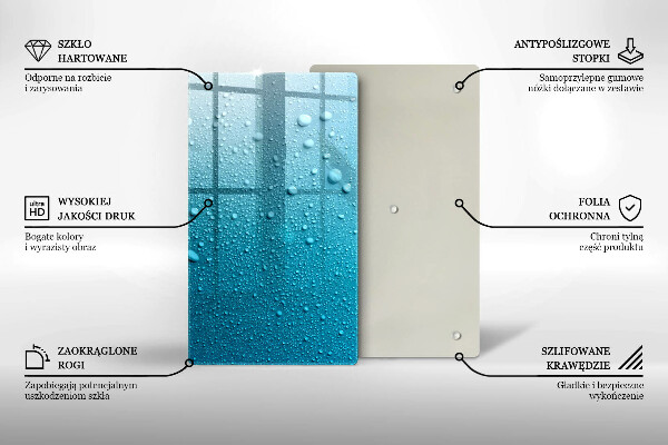 Skleněná deska do kuchyně Kapky vody