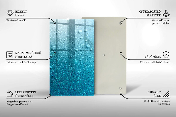 Skleněná deska do kuchyně Kapky vody