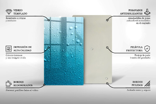 Skleněná deska do kuchyně Kapky vody