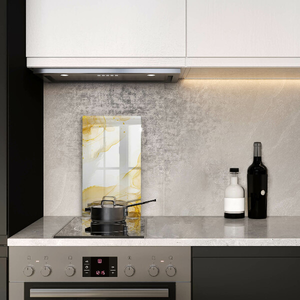 Skleněná deska do kuchyně Zlatá abstrakce