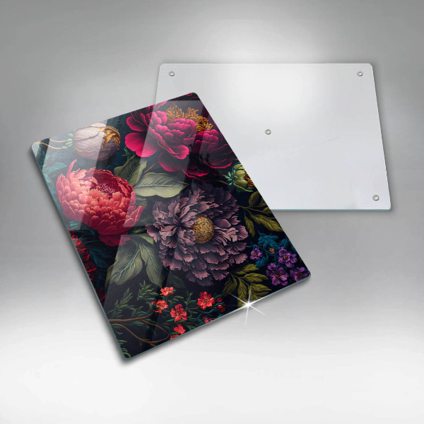 Skleněná krájecí deska Krásné květiny