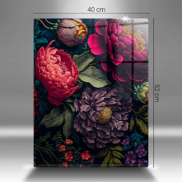 Skleněná krájecí deska Krásné květiny