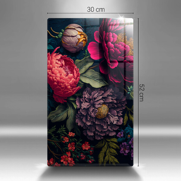 Skleněná krájecí deska Krásné květiny