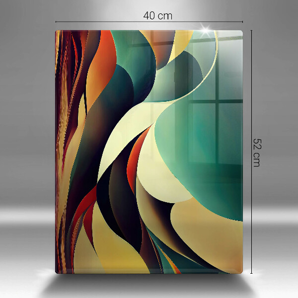 Skleněná krájecí deska Tvarová abstrakce