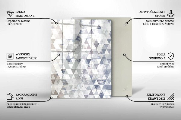 Skleněná krájecí deska Tvarová abstrakce