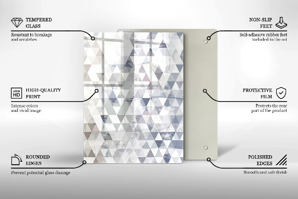 Skleněná krájecí deska Tvarová abstrakce