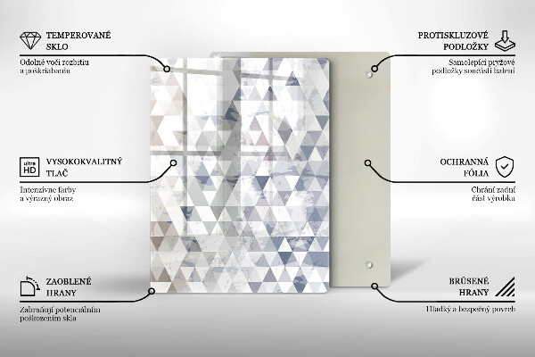 Skleněná krájecí deska Tvarová abstrakce