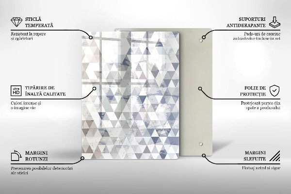 Skleněná krájecí deska Tvarová abstrakce