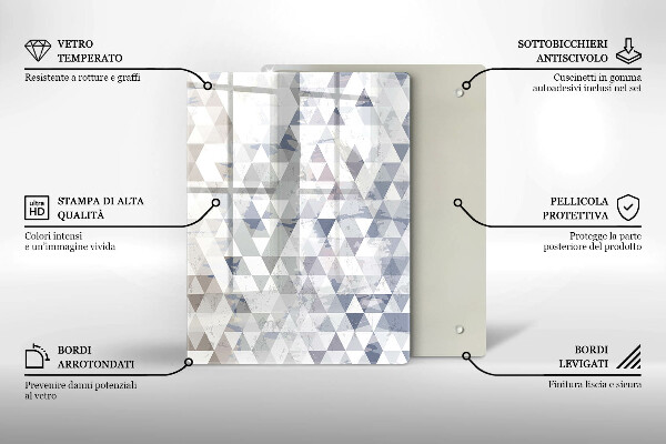 Skleněná krájecí deska Tvarová abstrakce