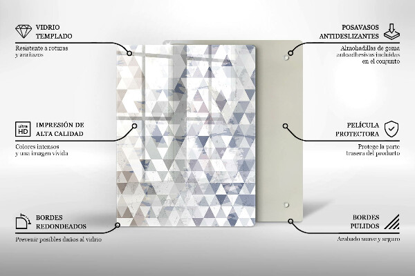 Skleněná krájecí deska Tvarová abstrakce