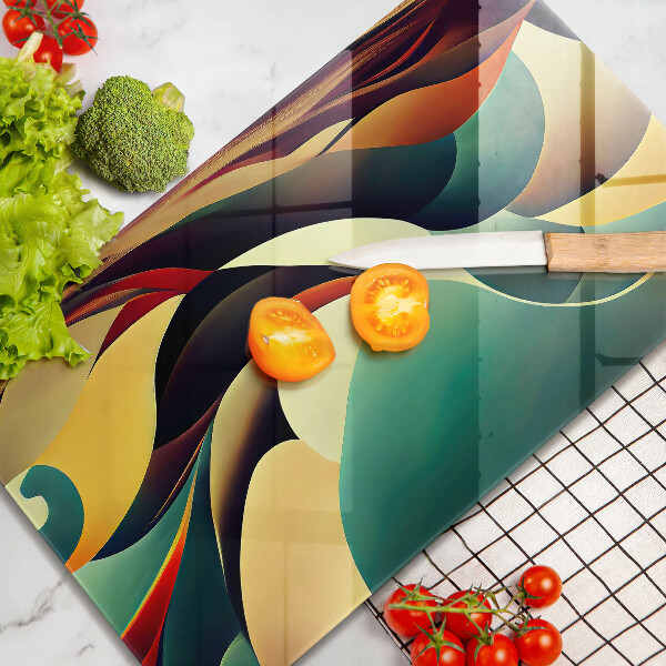 Skleněná krájecí deska Tvarová abstrakce