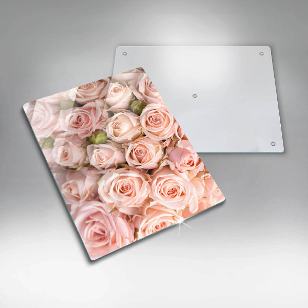 Skleněná deska do kuchyně Kytice jemných růží