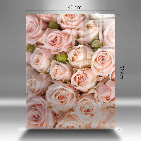 Skleněná deska do kuchyně Kytice jemných růží