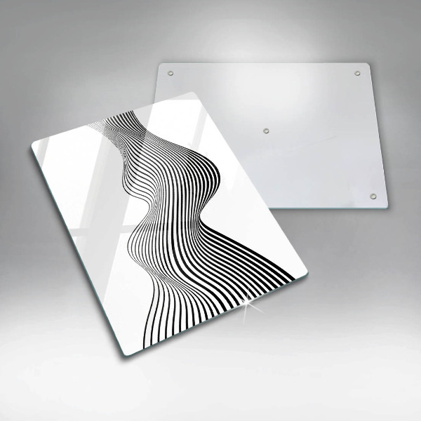 Skleněná krájecí deska Lineární abstrakce