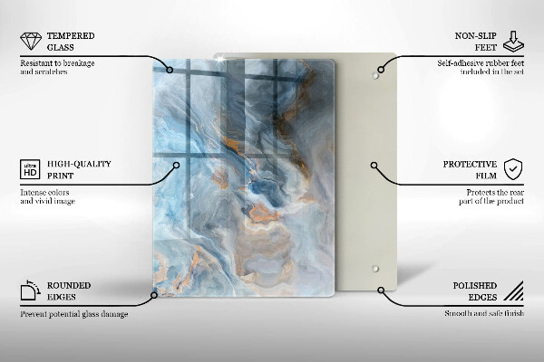 Skleněná krájecí deska Lineární abstrakce