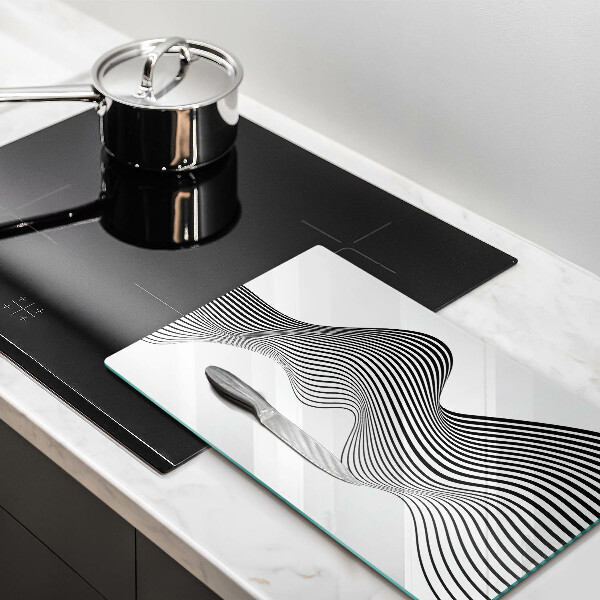 Skleněná krájecí deska Lineární abstrakce