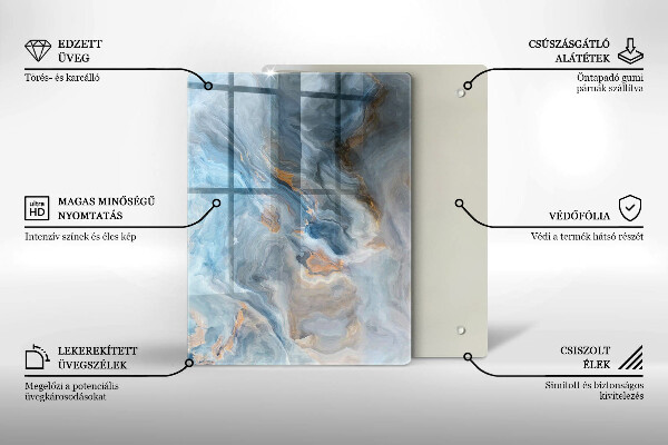 Skleněná krájecí deska Lineární abstrakce