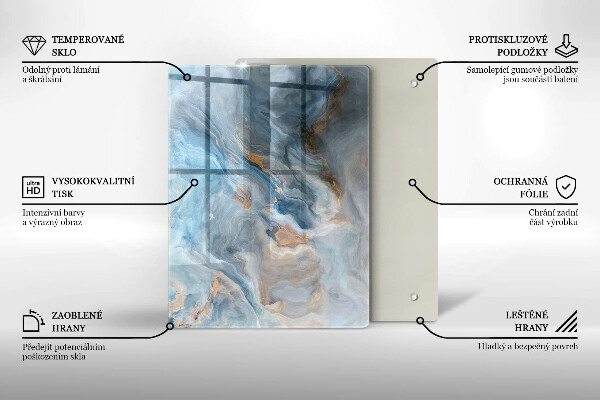 Skleněná krájecí deska Lineární abstrakce