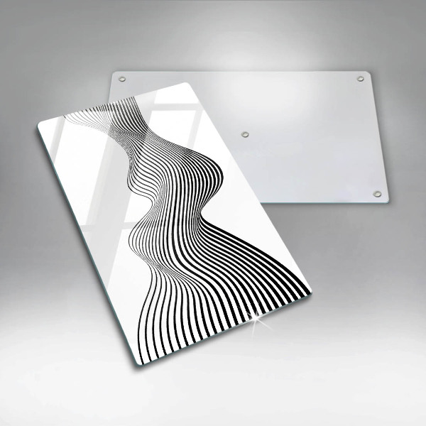 Skleněná krájecí deska Lineární abstrakce