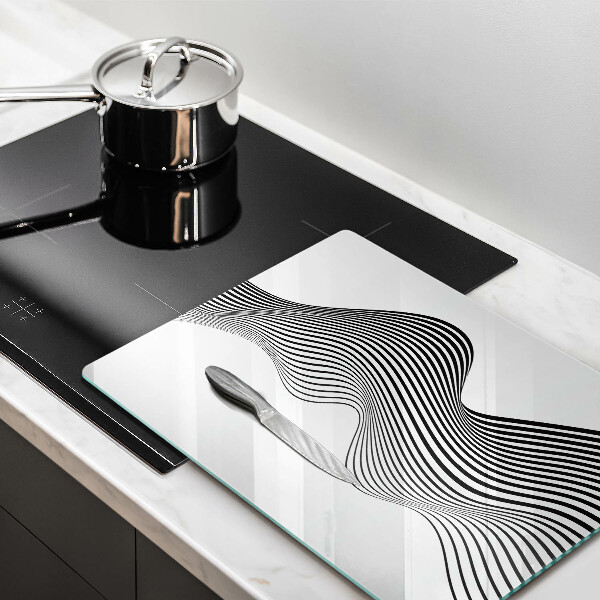 Skleněná krájecí deska Lineární abstrakce