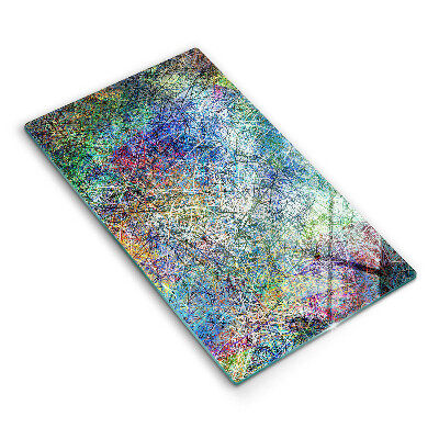 Skleněná deska do kuchyně Barevné linie abstrakce