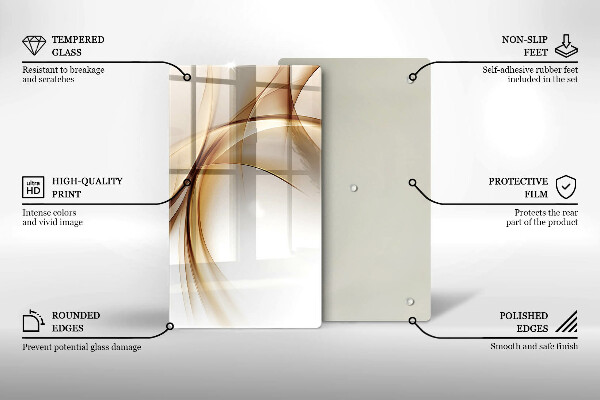 Skleněná deska do kuchyně Abstraktní tvary