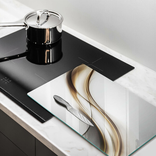 Skleněná deska do kuchyně Měkké linie abstrakce