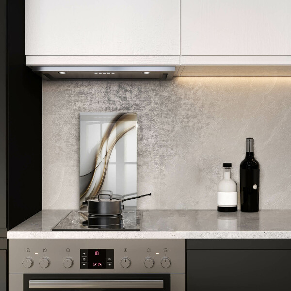 Skleněná deska do kuchyně Měkké linie abstrakce