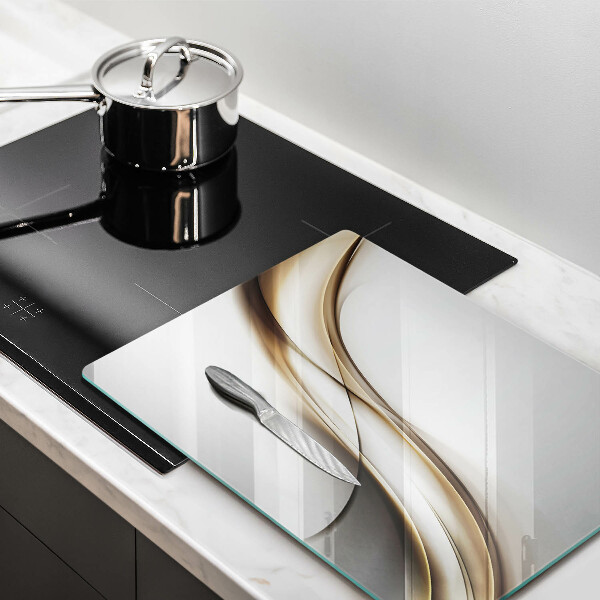 Skleněná deska do kuchyně Měkké linie abstrakce