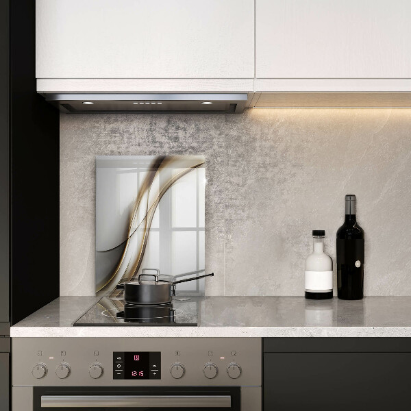 Skleněná deska do kuchyně Měkké linie abstrakce