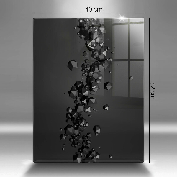 Skleněná deska do kuchyně 3d abstrakce tvarů
