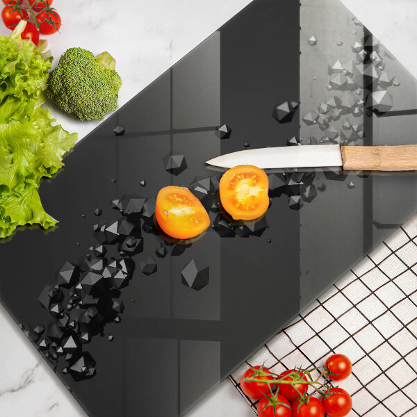 Skleněná deska do kuchyně 3d abstrakce tvarů