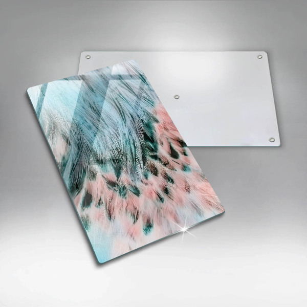 Skleněná deska do kuchyně Boho ptačí peří