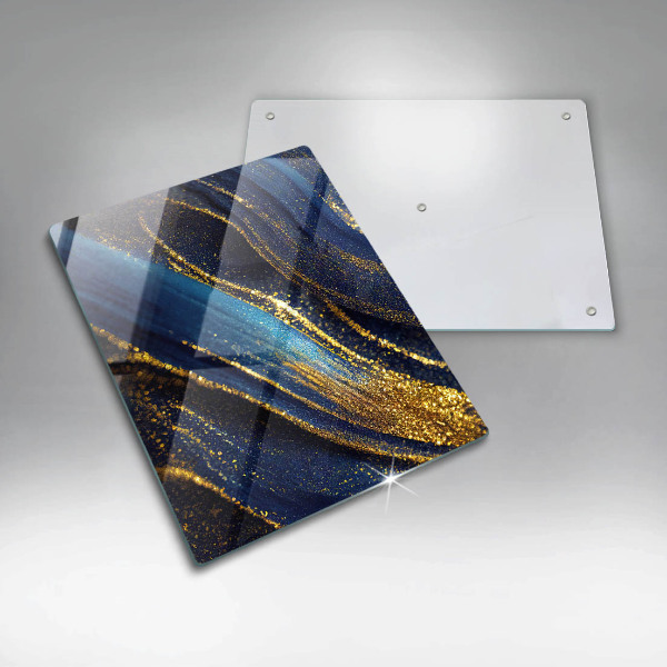 Skleněná krájecí deska Námořnická modrá abstrakce