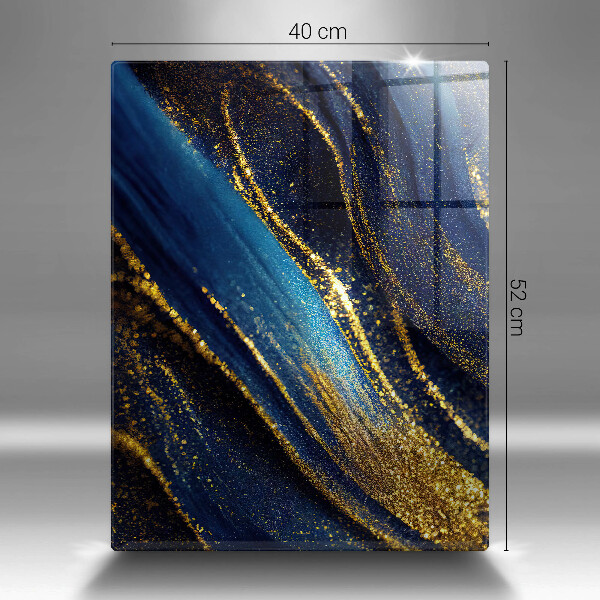 Skleněná krájecí deska Námořnická modrá abstrakce