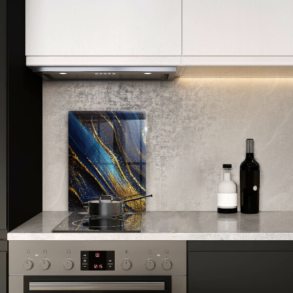 Skleněná krájecí deska Námořnická modrá abstrakce