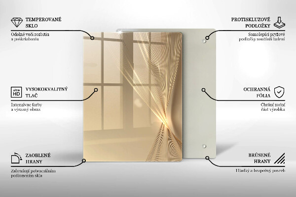 Skleněná krájecí deska Abstraktní černá hmota