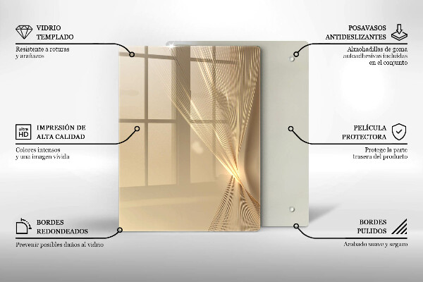 Skleněná krájecí deska Abstraktní černá hmota