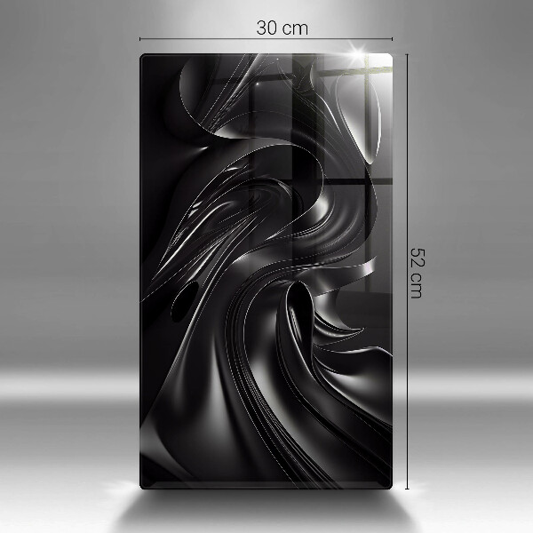 Skleněná krájecí deska Abstraktní černá hmota