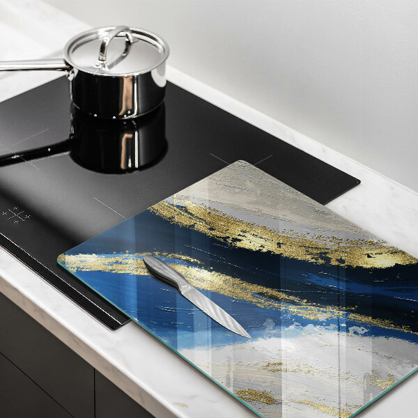 Skleněná krájecí deska Textura se zlatem