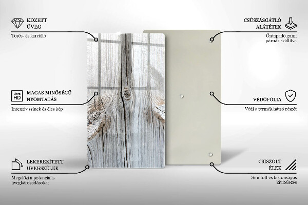 Skleněná krájecí deska Světlá struktura dřeva