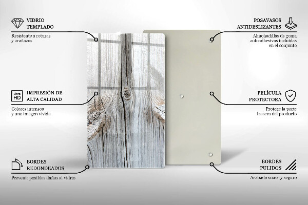 Skleněná krájecí deska Světlá struktura dřeva