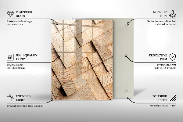 Skleněná krájecí deska Abstraktní vlny