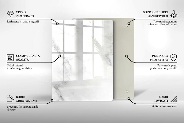 Skleněná krájecí deska Kávová zrna