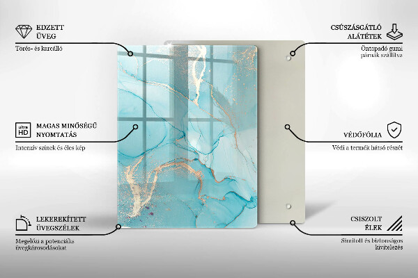 Skleněná krájecí deska Velikonoční dekorace