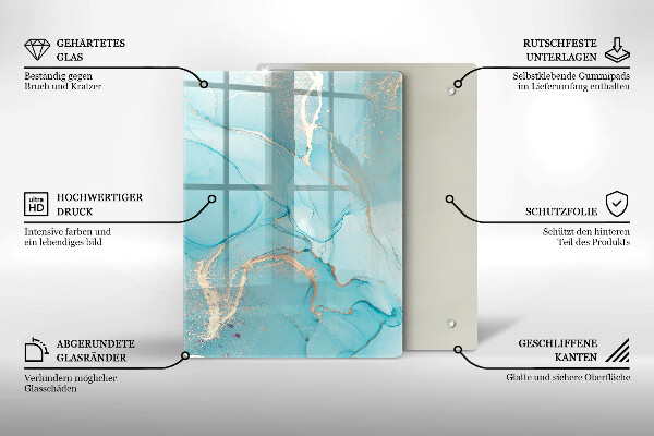 Skleněná krájecí deska Velikonoční dekorace